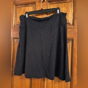 Horny Toad Chaka Knit Athleisure Skirt Black Space Dye Large